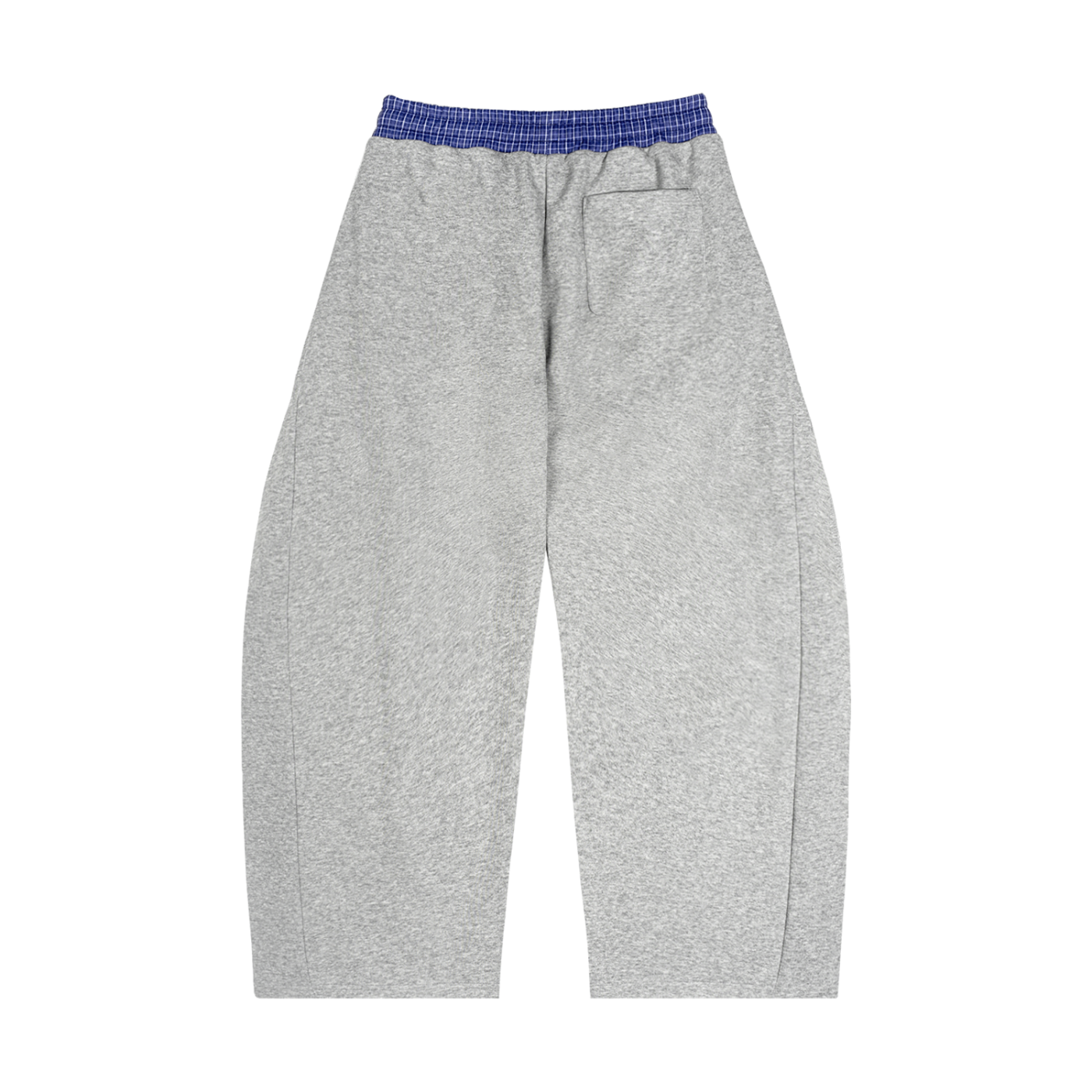 PLAID DOUBLE WAISTED SWEATS
