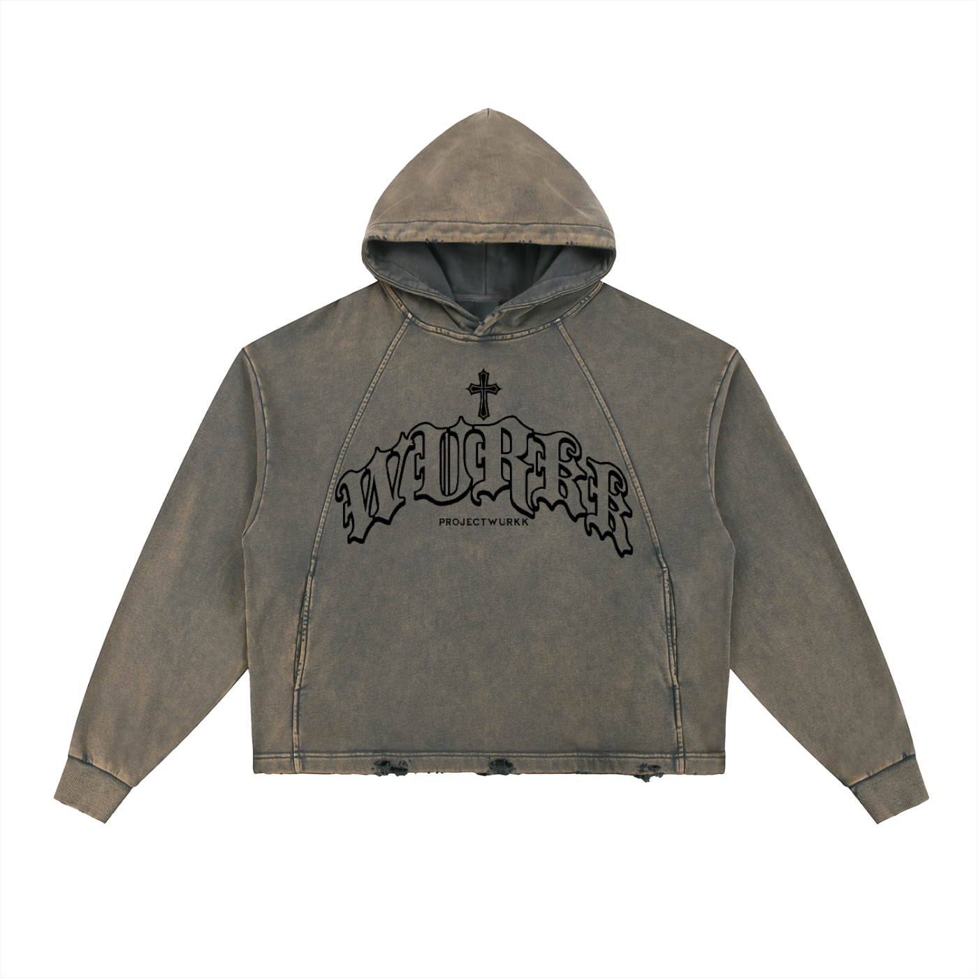 PJW FRAYED HOODIE
