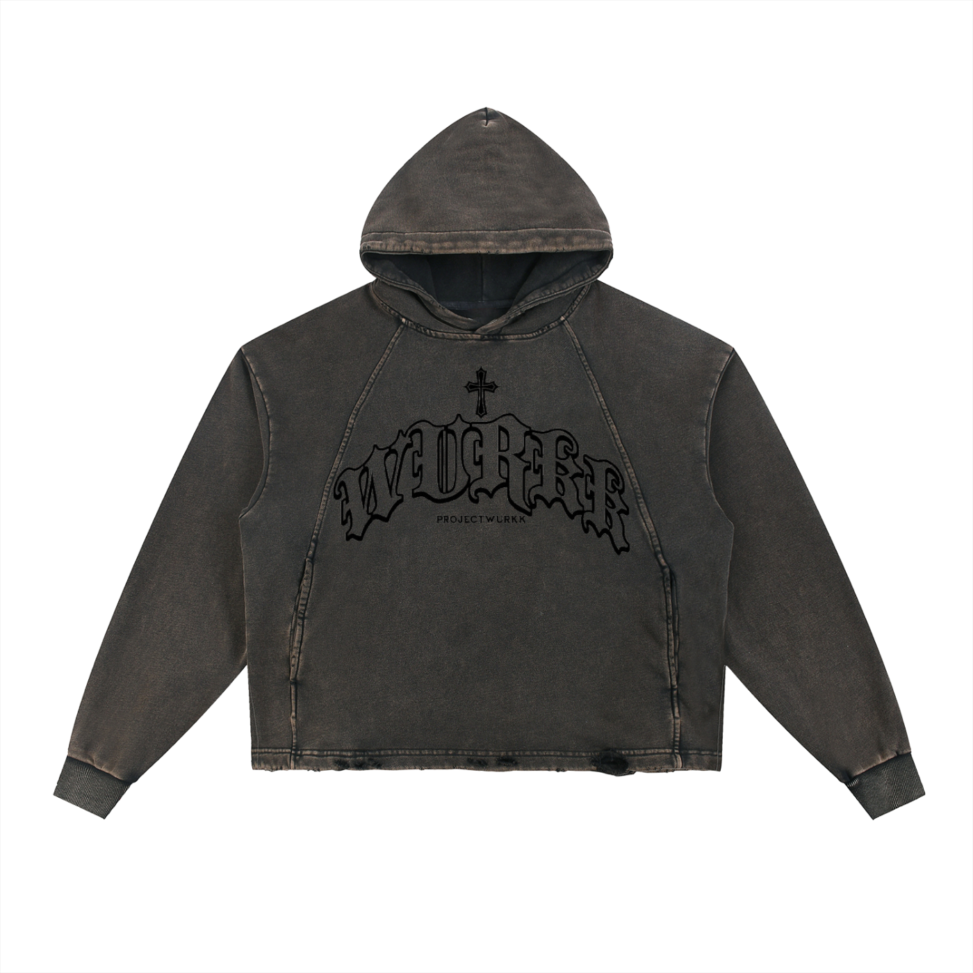 PJW FRAYED HOODIE