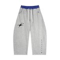 PLAID DOUBLE WAISTED SWEATS