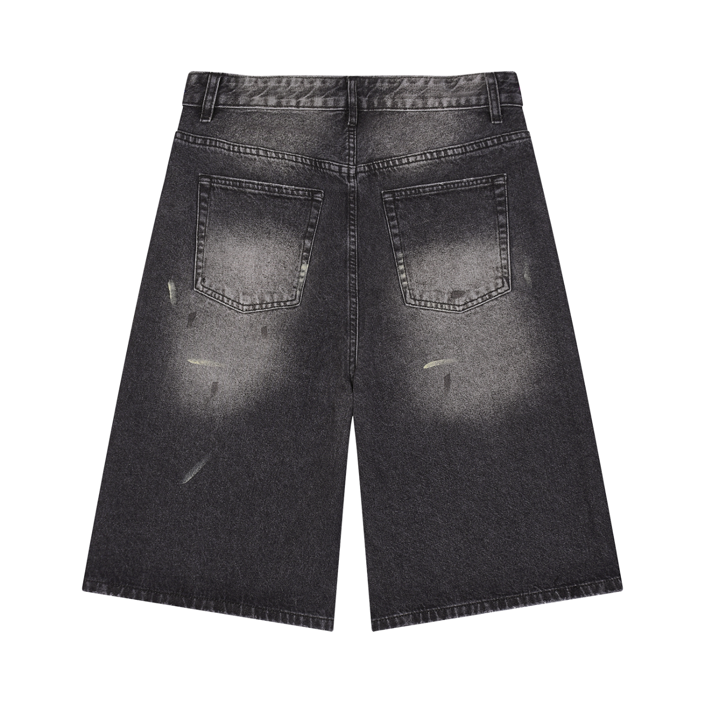 BLACK VINTAGE WASH JORTS