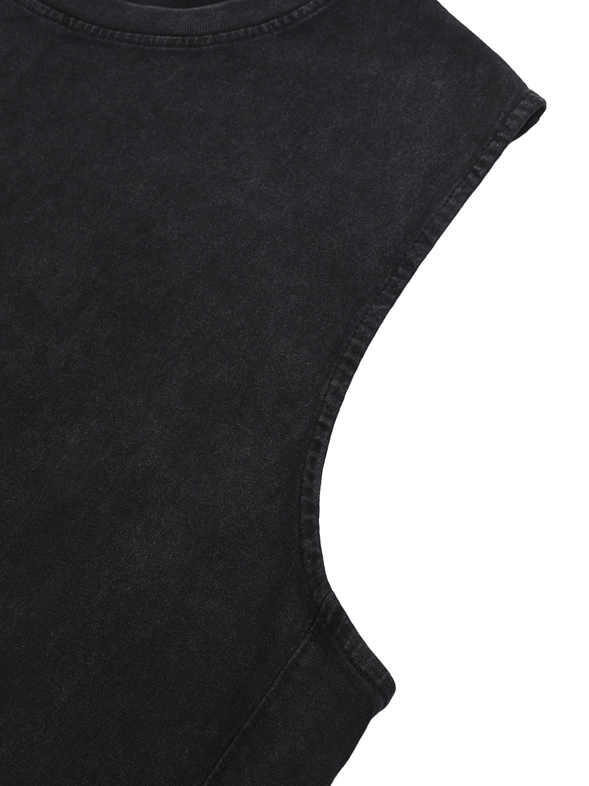 PRAYERS SLEEVELESS FRAYED TEE