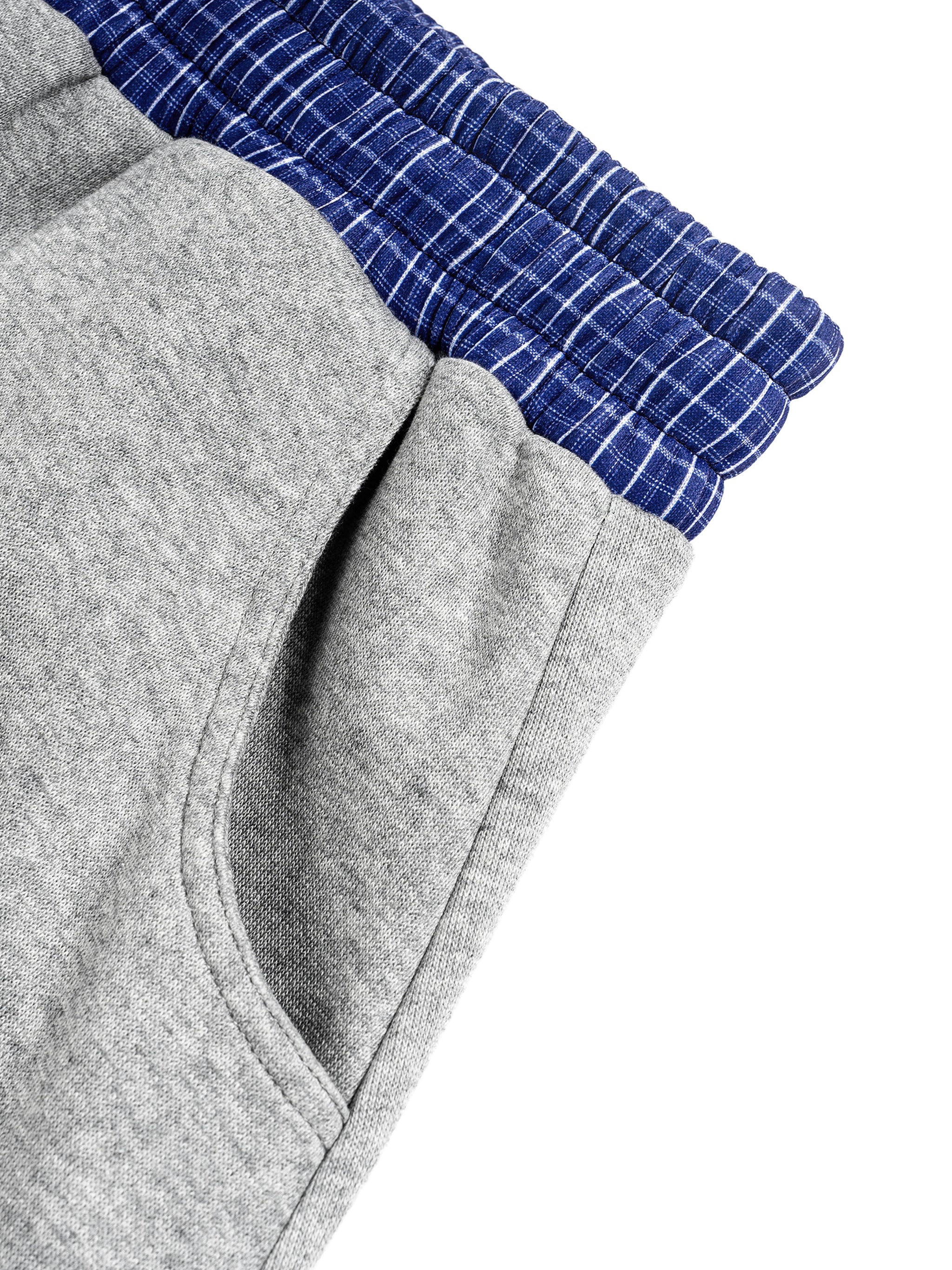 PLAID DOUBLE WAISTED SWEATS