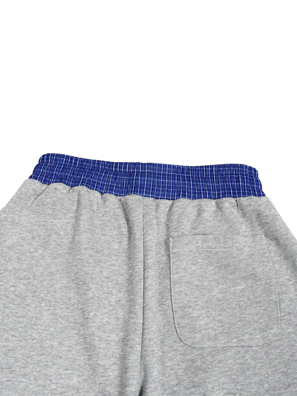 PLAID DOUBLE WAISTED SWEATS