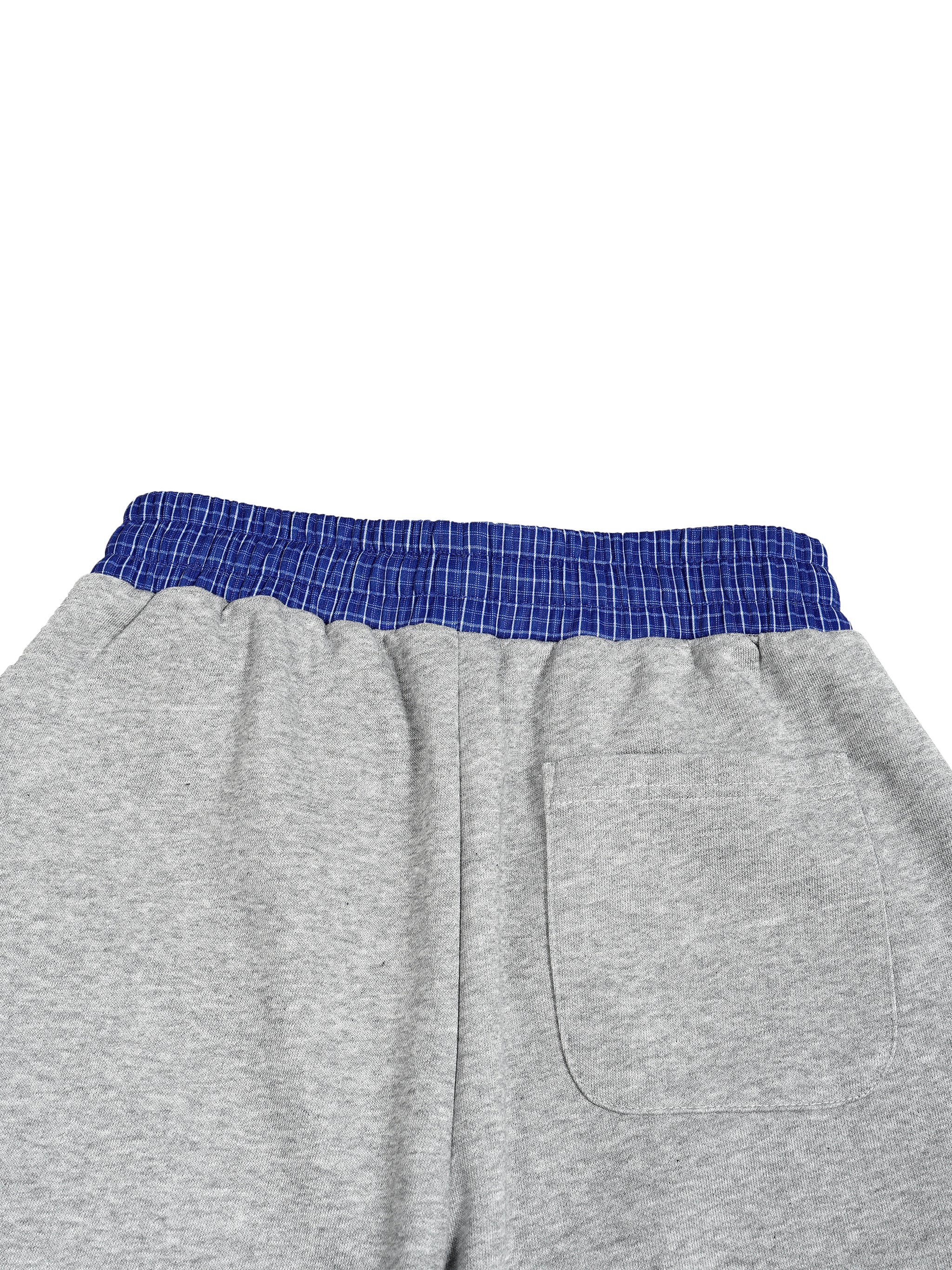 PLAID DOUBLE WAISTED SWEATS
