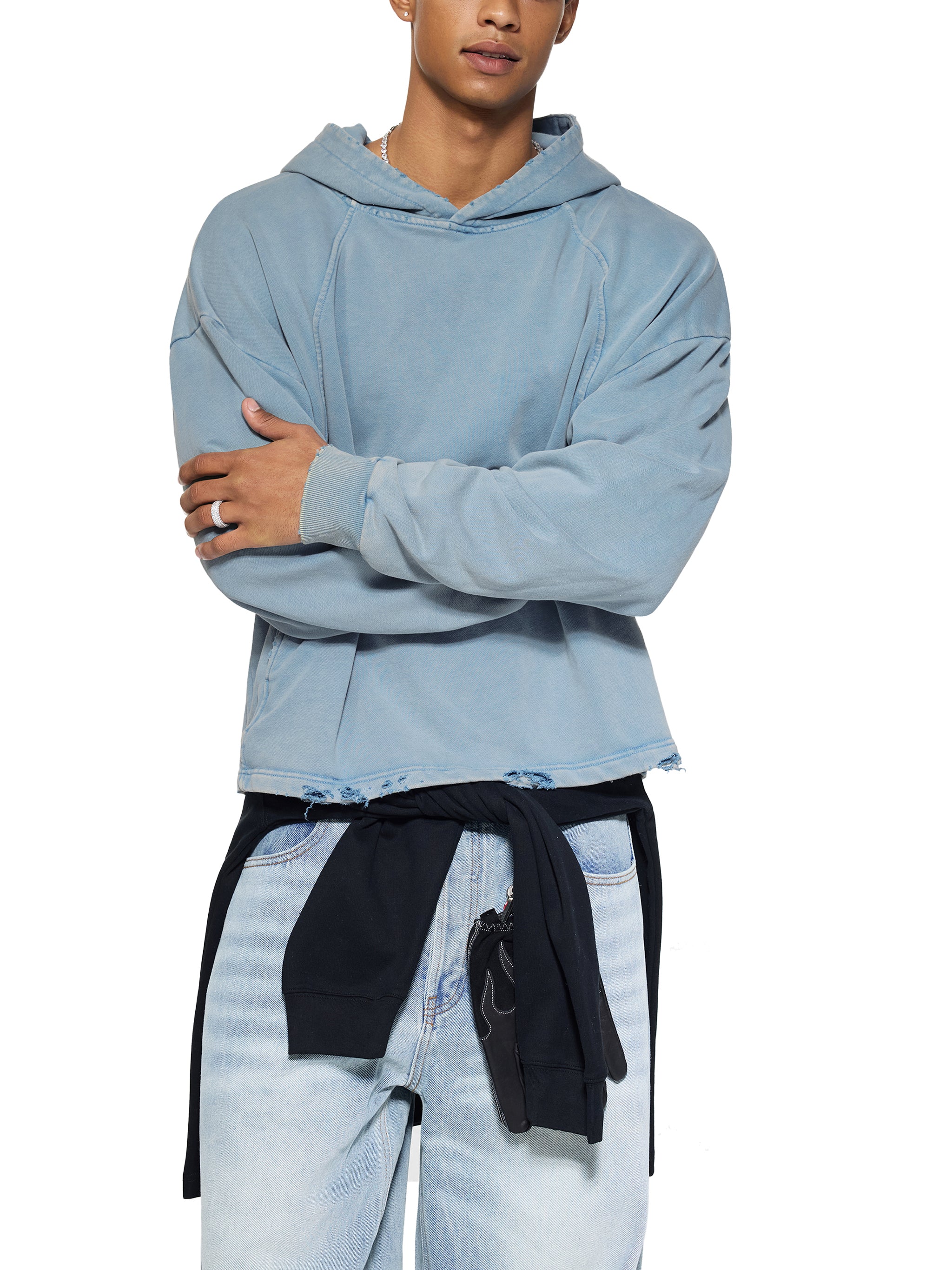 PJW FRAYED HOODIE