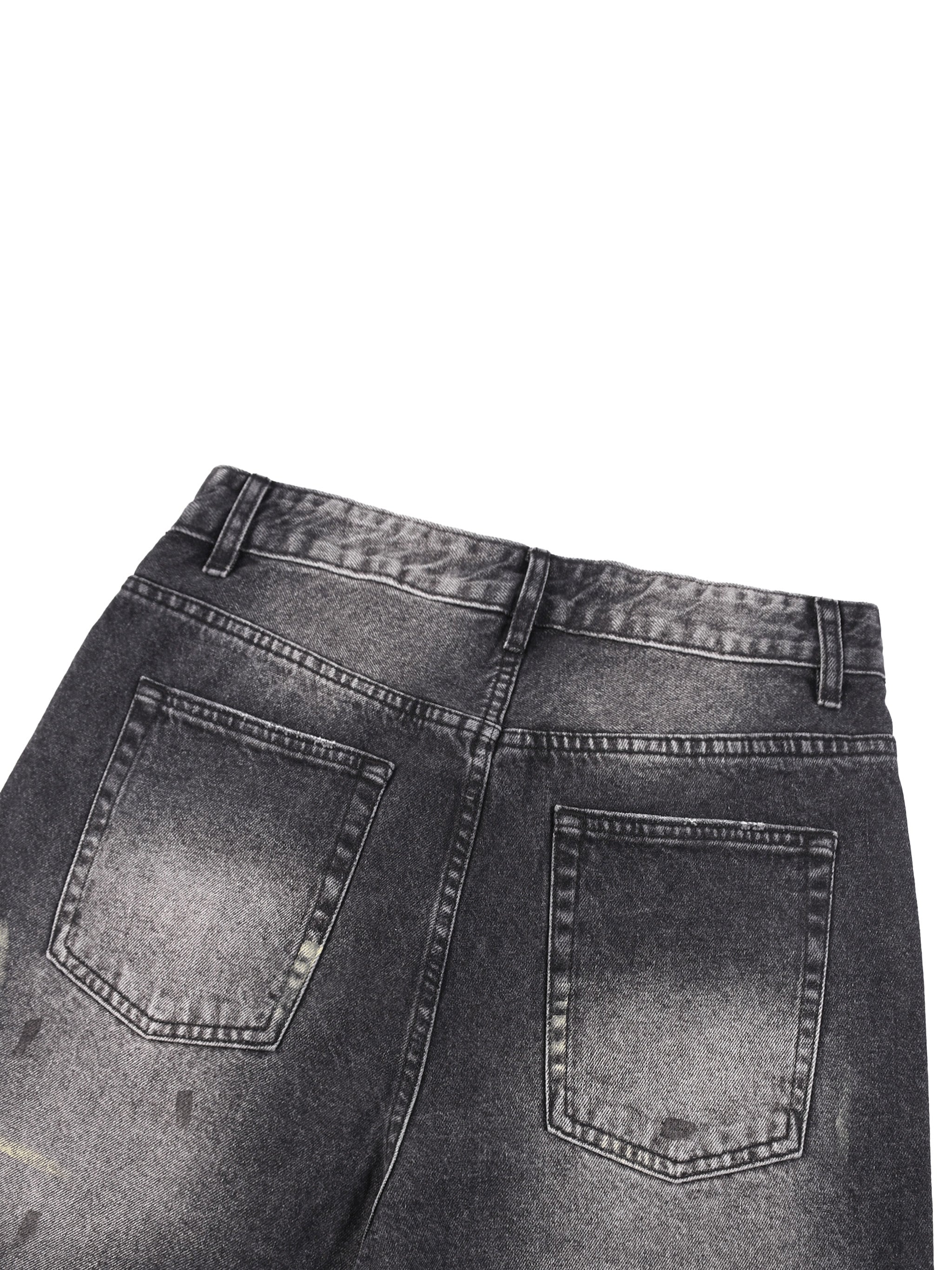 BLACK VINTAGE WASH JORTS