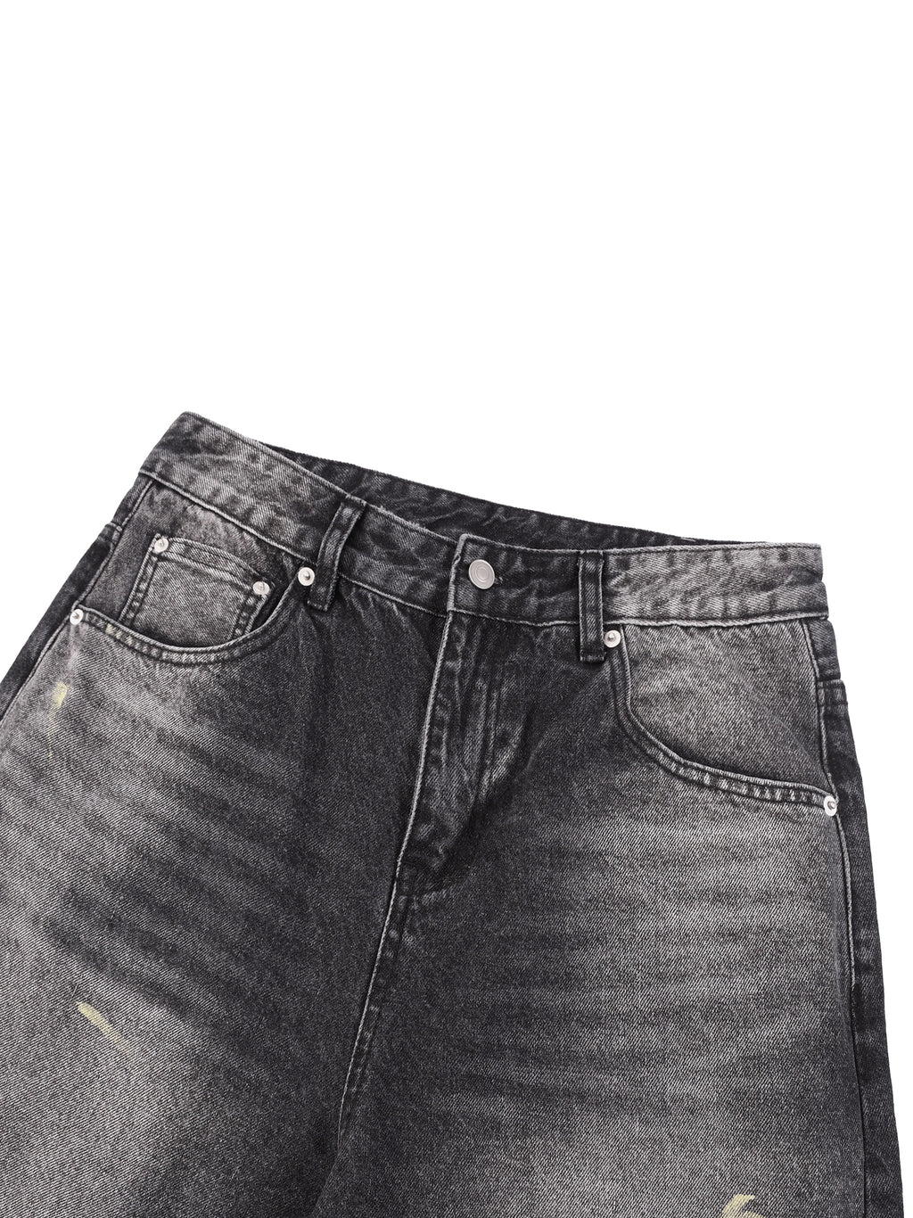 BLACK VINTAGE WASH JORTS