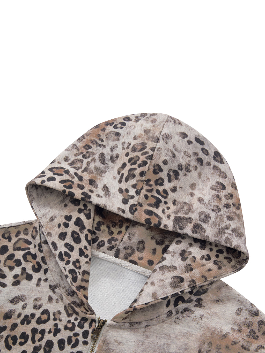 WURKK OR STARVE LEOPARD FULL ZIP