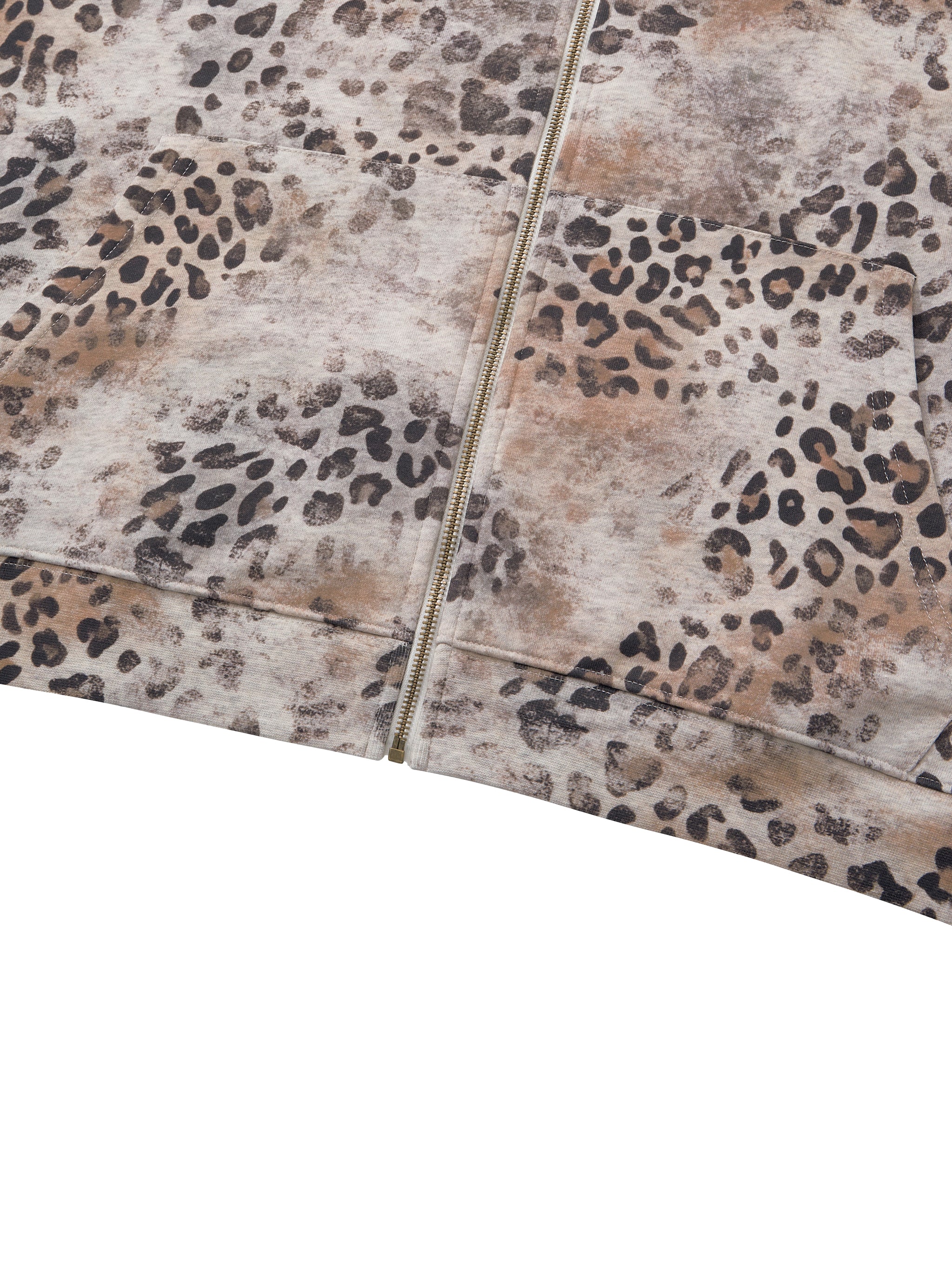 WURKK OR STARVE LEOPARD FULL ZIP